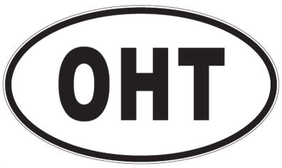 OHT - 3 Letter Initials Oval Sticker