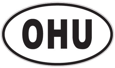 OHU - 3 Letter Initials Oval Sticker