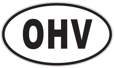 OHV - 3 Letter Initials Oval Sticker