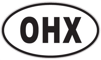 OHX - 3 Letter Initials Oval Sticker