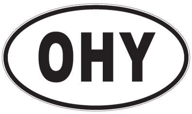 OHY - 3 Letter Initials Oval Sticker