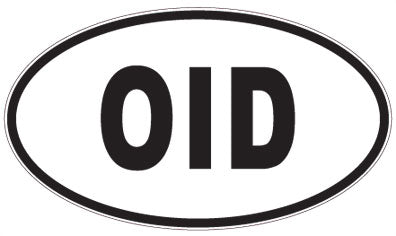 OID - 3 Letter Initials Oval Sticker