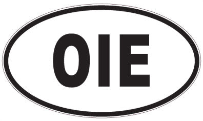 OIE - 3 Letter Initials Oval Sticker