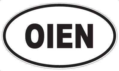 OIEN - Oval Sticker