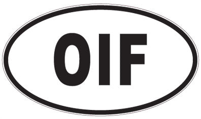 OIF - 3 Letter Initials Oval Sticker