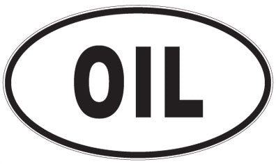 OIL - 3 Letter Initials Oval Sticker