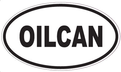OILCAN - Oval Sticker