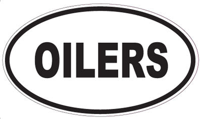 OILERS - Oval Sticker