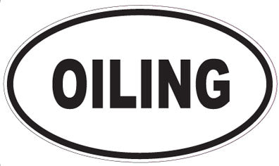 OILING - Oval Sticker