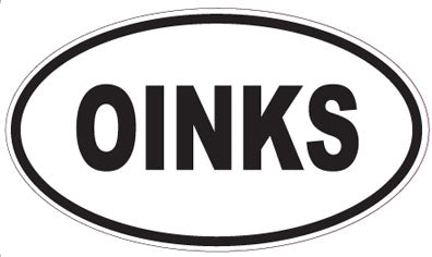 OINKS - Oval Sticker