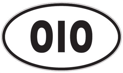 OIO - 3 Letter Initials Oval Sticker