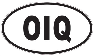 OIQ - 3 Letter Initials Oval Sticker