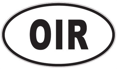 OIR - 3 Letter Initials Oval Sticker