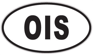 OIS - 3 Letter Initials Oval Sticker