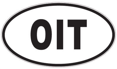 OIT - 3 Letter Initials Oval Sticker