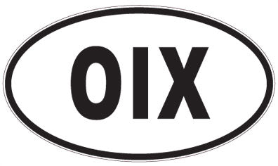OIX - 3 Letter Initials Oval Sticker