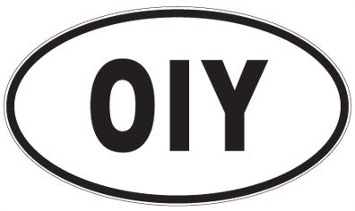 OIY - 3 Letter Initials Oval Sticker