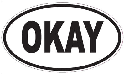 OKAY - Oval Sticker
