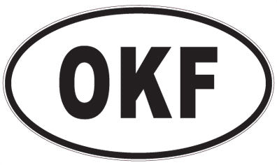 OKF - 3 Letter Initials Oval Sticker
