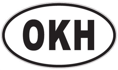 OKH - 3 Letter Initials Oval Sticker