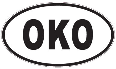 OKO - 3 Letter Initials Oval Sticker