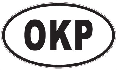 OKP - 3 Letter Initials Oval Sticker