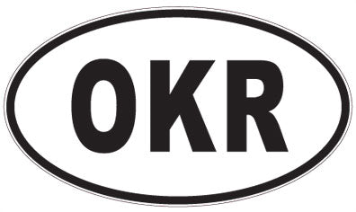 OKR - 3 Letter Initials Oval Sticker