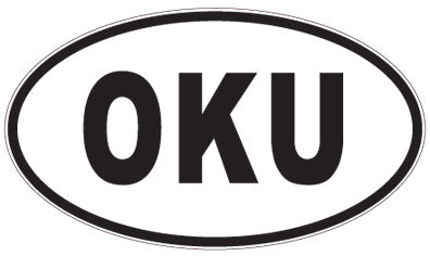 OKU - 3 Letter Initials Oval Sticker