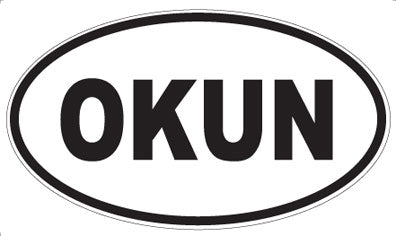 OKUN - Oval Sticker
