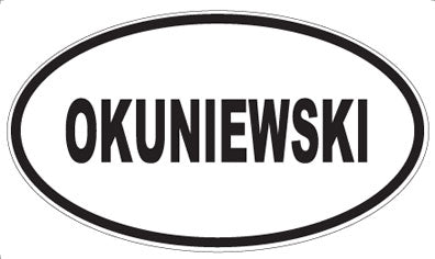 OKUNIEWSKI - Oval Sticker