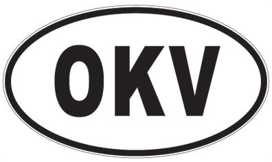 OKV - 3 Letter Initials Oval Sticker
