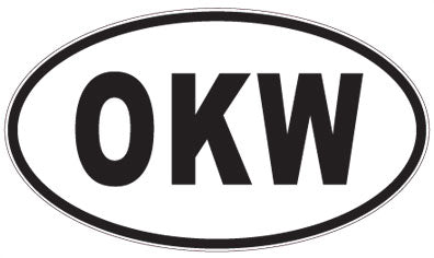 OKW - 3 Letter Initials Oval Sticker
