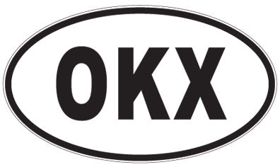 OKX - 3 Letter Initials Oval Sticker