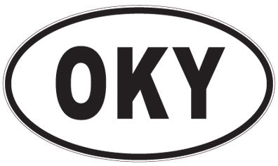 OKY - 3 Letter Initials Oval Sticker