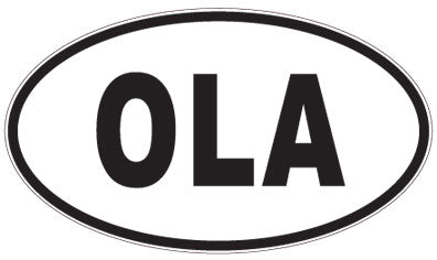 OLA - 3 Letter Initials Oval Sticker
