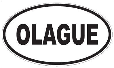 OLAGUE - Oval Sticker