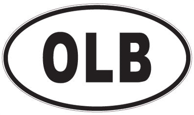 OLB - 3 Letter Initials Oval Sticker