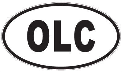 OLC - 3 Letter Initials Oval Sticker