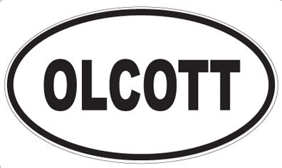 OLCOTT - Oval Sticker
