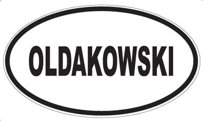 OLDAKOWSKI - Oval Sticker