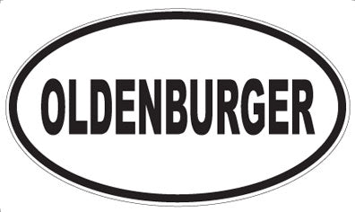 OLDENBURGER - Oval Sticker