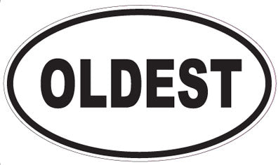 OLDEST - Oval Sticker