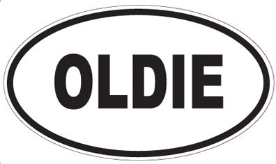 OLDIE - Oval Sticker