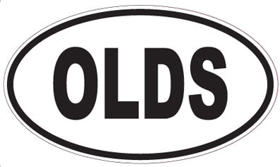 OLDS - Oval Sticker
