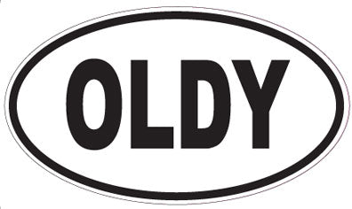 OLDY - Oval Sticker