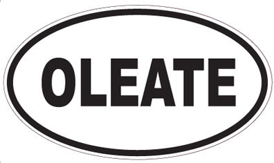 OLEATE - Oval Sticker