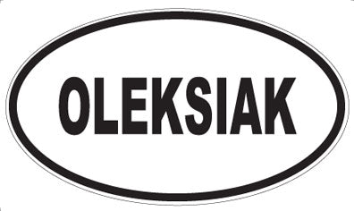 OLEKSIAK - Oval Sticker