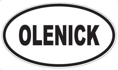 OLENICK - Oval Sticker