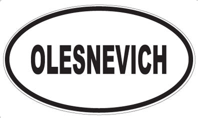 OLESNEVICH - Oval Sticker