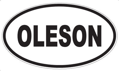 OLESON - Oval Sticker